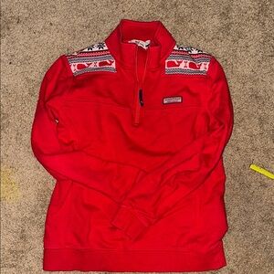 Vineyard Vines 1/4 quarter zip sweatshirt with sweater inset whale small s